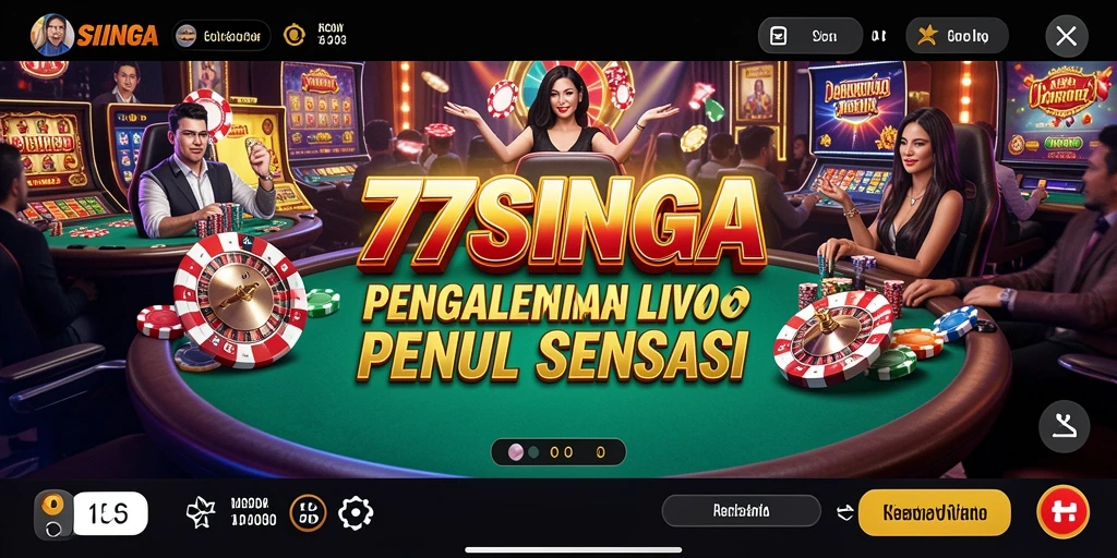 Tampilan gameplay Live Casino yang menarik dan interaktif di 77SINGA.