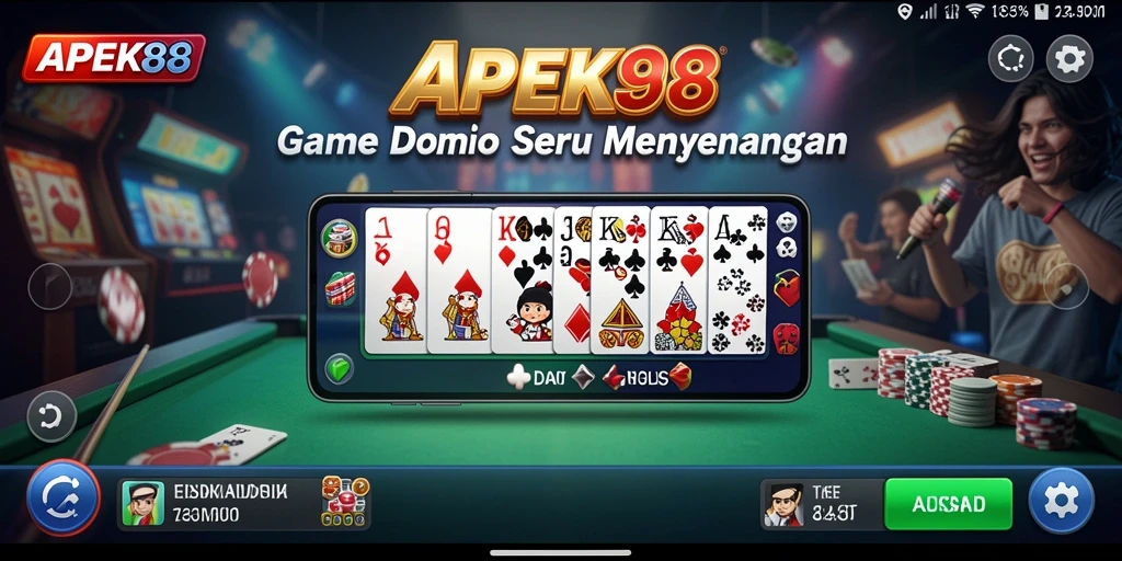 Screenshot APEK88 menunjukkan gameplay seru dalam permainan Domino.