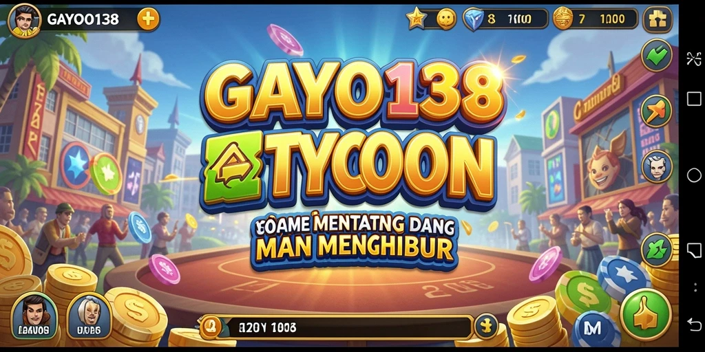 Screenshot gameplay GAYO138 menampilkan proses membangun kerajaan bisnis yang mengasyikan.