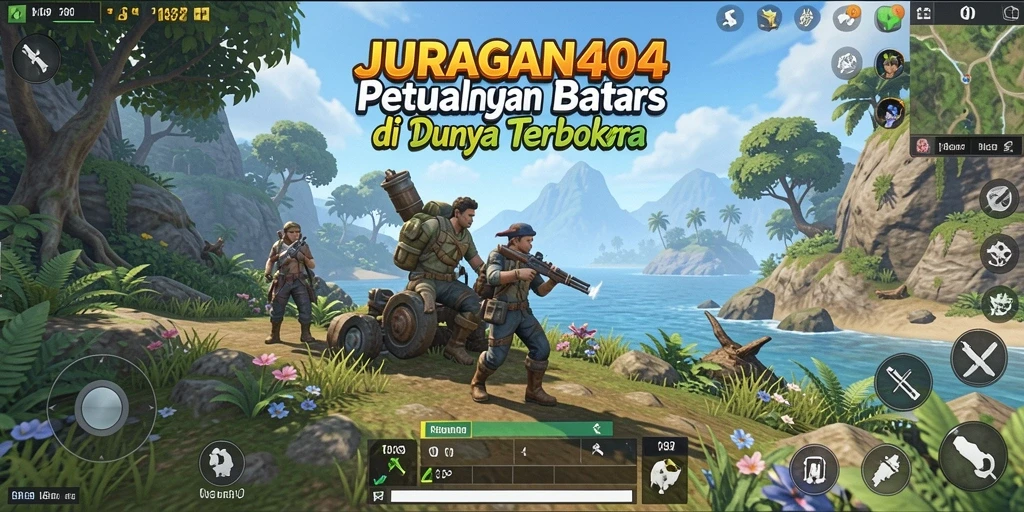 Screenshot gameplay <strong>JURAGAN404</strong> menunjukkan dunia terbuka yang penuh warna dan detail.