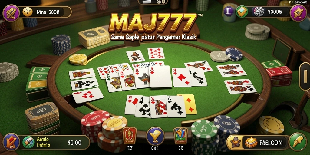 Tampilan gameplay seru Gaple yang menantang.