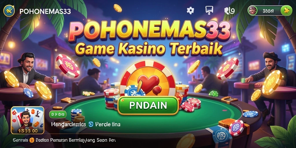 Tampilan menarik dari permainan Kasino POHONEMAS33 yang mengundang.