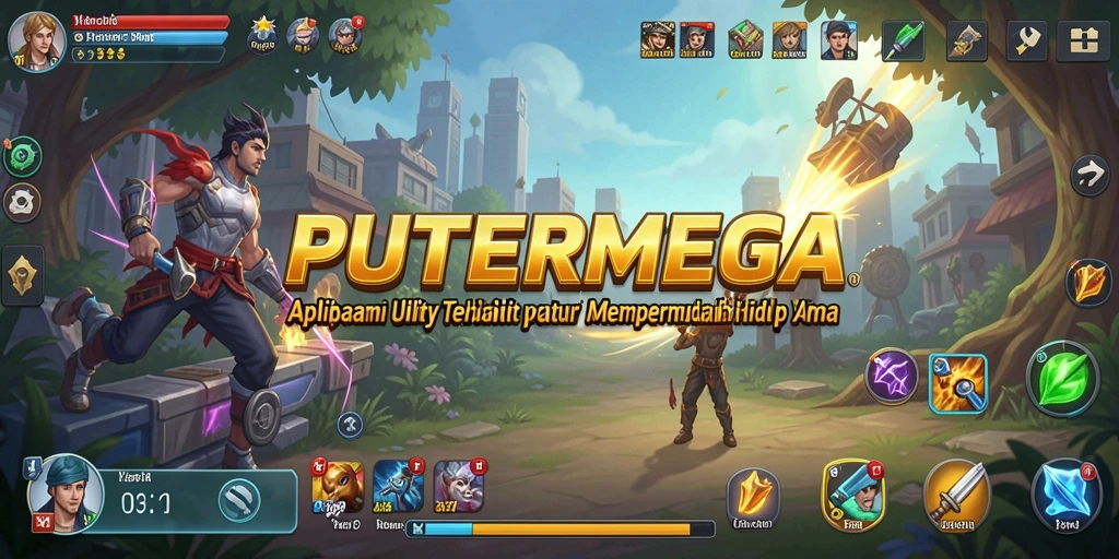 Screenshot utama PUTERMEGA menampilkan antarmuka aplikasi Utility yang modern.