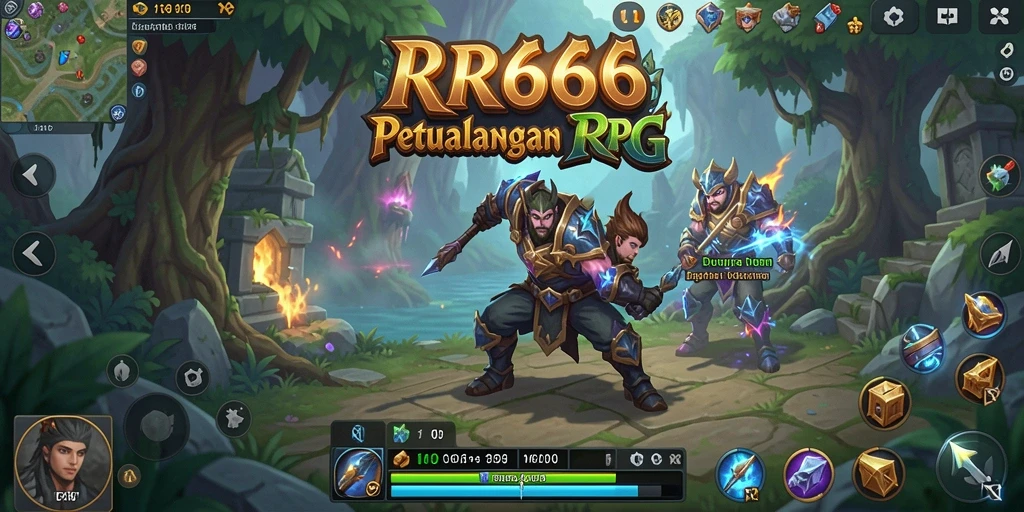 Tampilan gameplay menarik di dunia RPG yang luas dan mendebarkan.