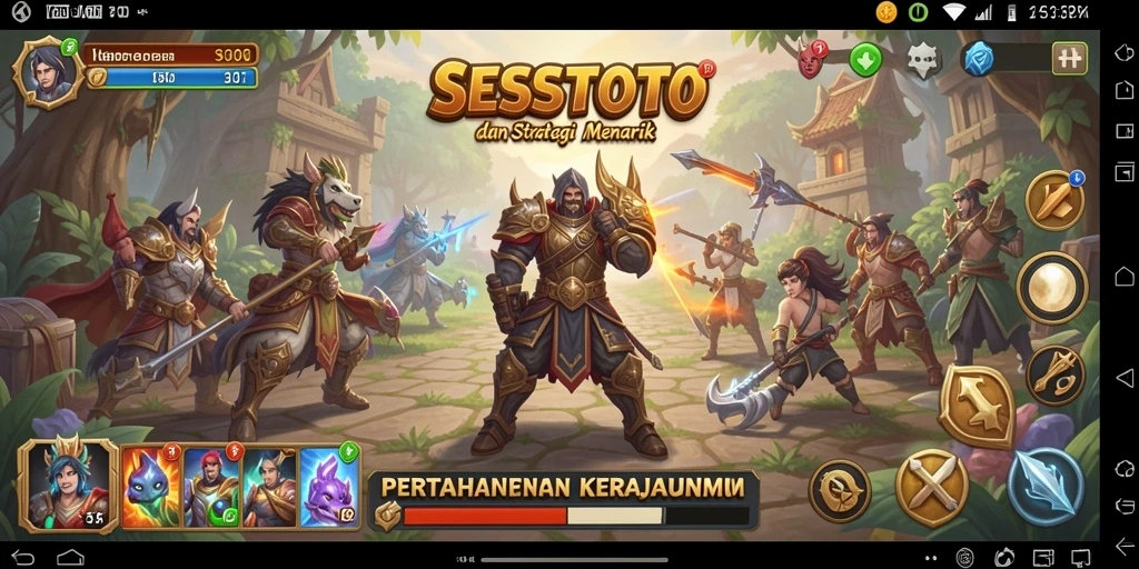 Tampilan gameplay <strong>SESETOTO</strong> yang seru dalam pertarungan Tower Defense.
