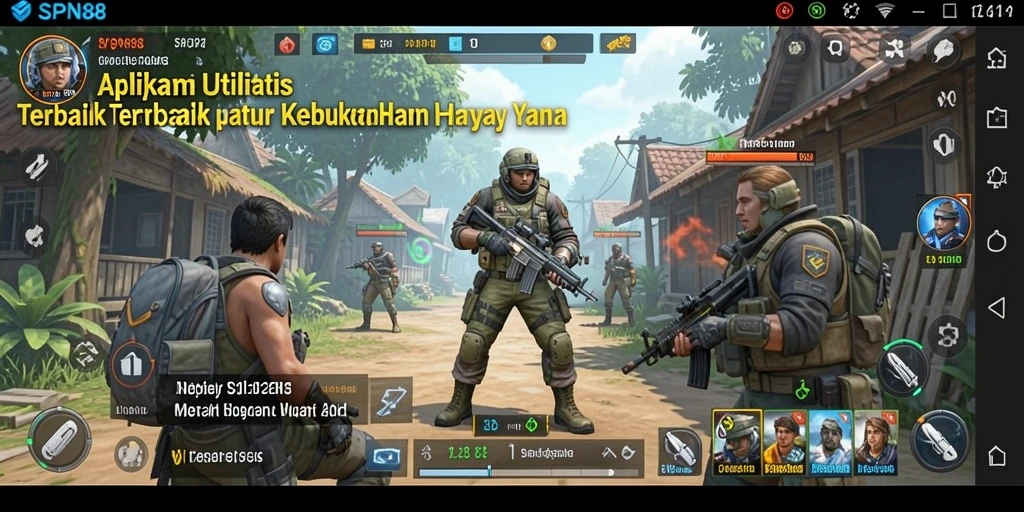 Tampilan utama SPN88 menampilkan berbagai utilitas yang mudah diakses.