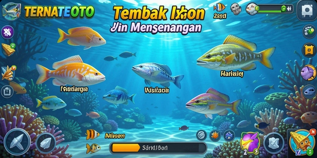 Tampilan gameplay TERNATETOTO yang menawan saat menembak ikan.