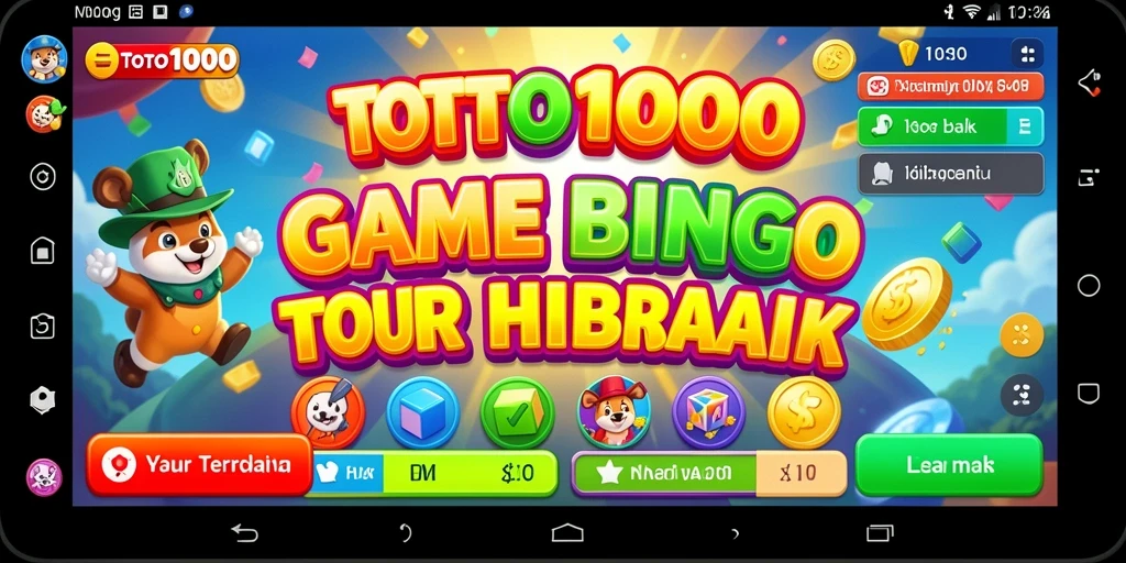 Tampilan gameplay seru TOTO1000 dengan berbagai kartu Bingo.