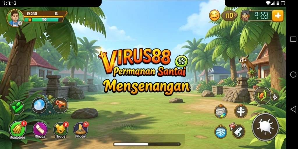 Tampilan gameplay <strong>VIRUS88</strong> yang menarik dan menghibur.
